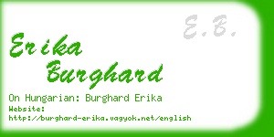 erika burghard business card
